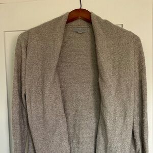 Barefoot Dreams open cardigan, light grey, XS/S